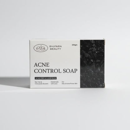 Shifara Beauty Acne Control Soap packaging on a white background