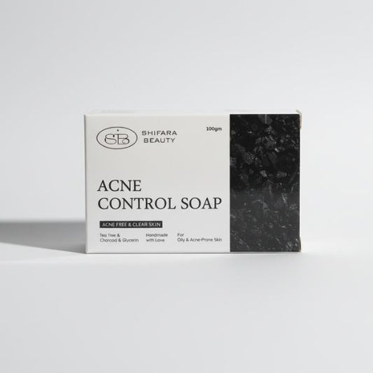 Shifara Beauty Acne Control Soap packaging on a white background